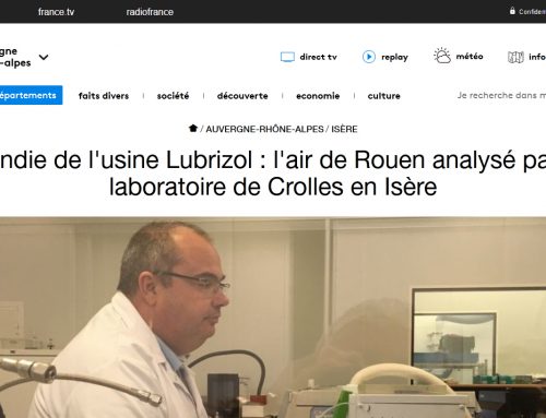 Article France3 AURA | Incendie de l’usine Lubrizol : l’air de Rouen analysé par un laboratoire de Crolles en Isère